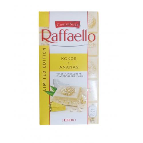 Raffaello шоколад білий Кокос та Ананас 90 г